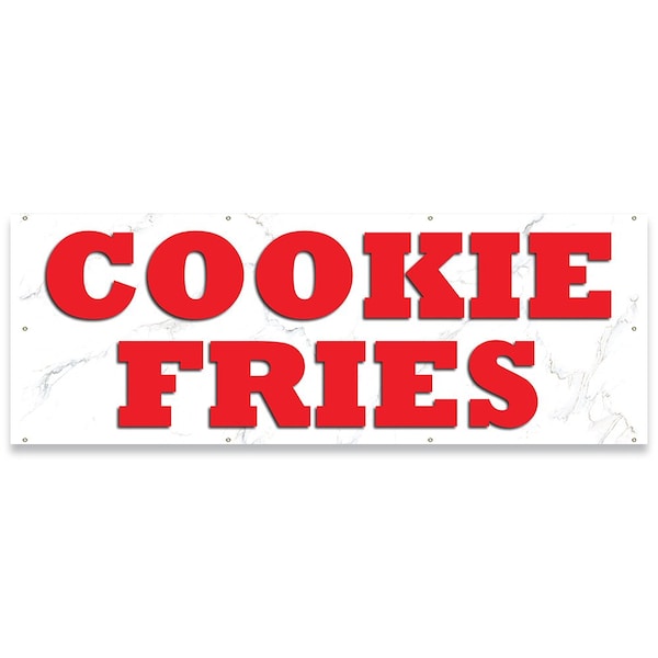 Cookie Fries Banner Concession Stand Food Truck Single Sided